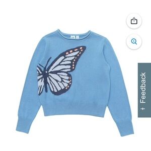 GAP Blue Pullover with Butterfly Motif